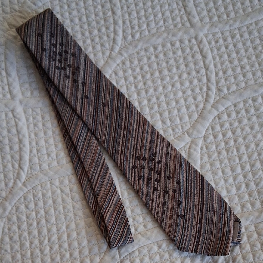 100% Silk Striped Tie by Jacobson's